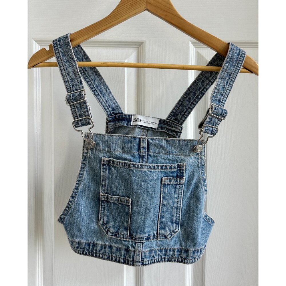 Zara Denim Overall Top